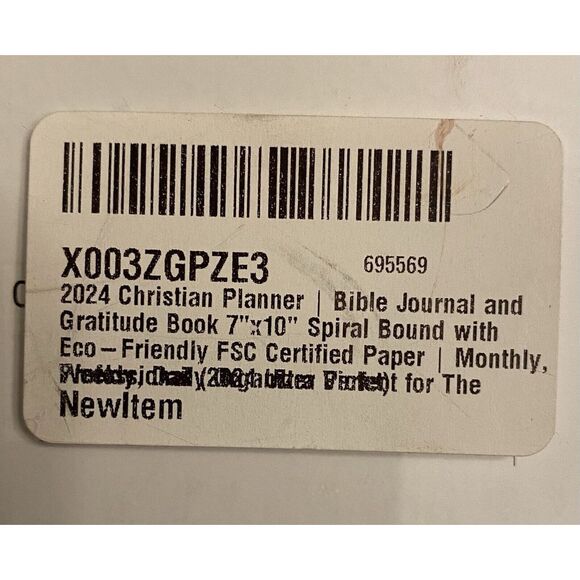 2024 Christian Planner Bible‎ Journal Gratitude Book 7"x10" Spiral Bound Indigo - Picture 3 of 3
